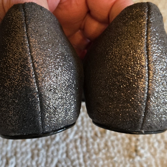 Claudia Ciuti Leather Sparkly Flats Made In Italy - Picture 3 of 6